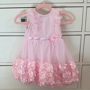 Pink Floral Tulle Dress